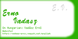 erno vadasz business card