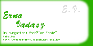 erno vadasz business card